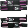 thumbnail image 1 of Nordic Lifting Wrist Wraps for Weightlifting. Cross Training and Workout, 2 Pairs -Pink and Purple, 1 of 10