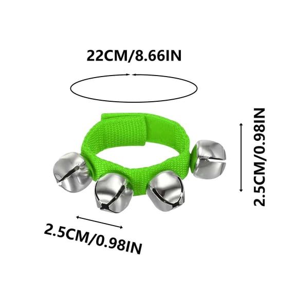 Wrist and Ankle Bells with Jingle Sound, Party Percussion Instruments for Celebrations, Festive Bracelet Bells for Christmas and Special Events