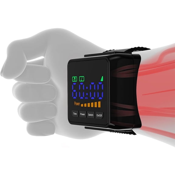 Wrist and Nose Laser Light Device - 10 x 650nm Red Light LED Beads, Dual Modes for Relaxation, Adjustable Timer for Daily Wellness