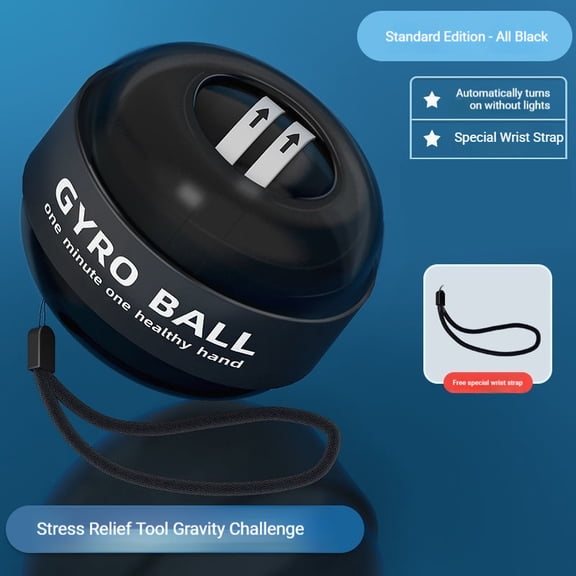 Wrist strength ball, magnetic luminous color light, finger grip device, gyroscope training, fitness, stress relief, grip strength ball