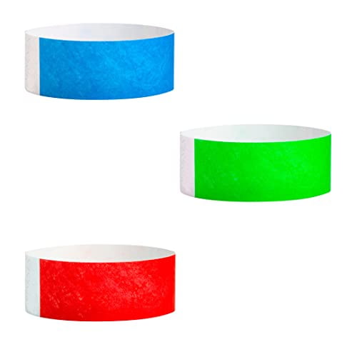 WristCo Tyvek Wristbands 3 Color Variety Pack 300 Count Comfortable