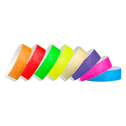 WristCo Tyvek Wristbands for Events â€“ 800 Count, 8Color Variety Pack â€“ TamperProof Design