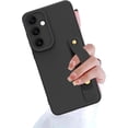 thumbnail image 1 of Wristband Case for Samsung Galaxy S24 Plus, Flexible Silicone Phone Case with Wrist Strap Band, Matte Kickstand Slim Shockproof Case with Camera Protection for Women Girls, Black, 1 of 12