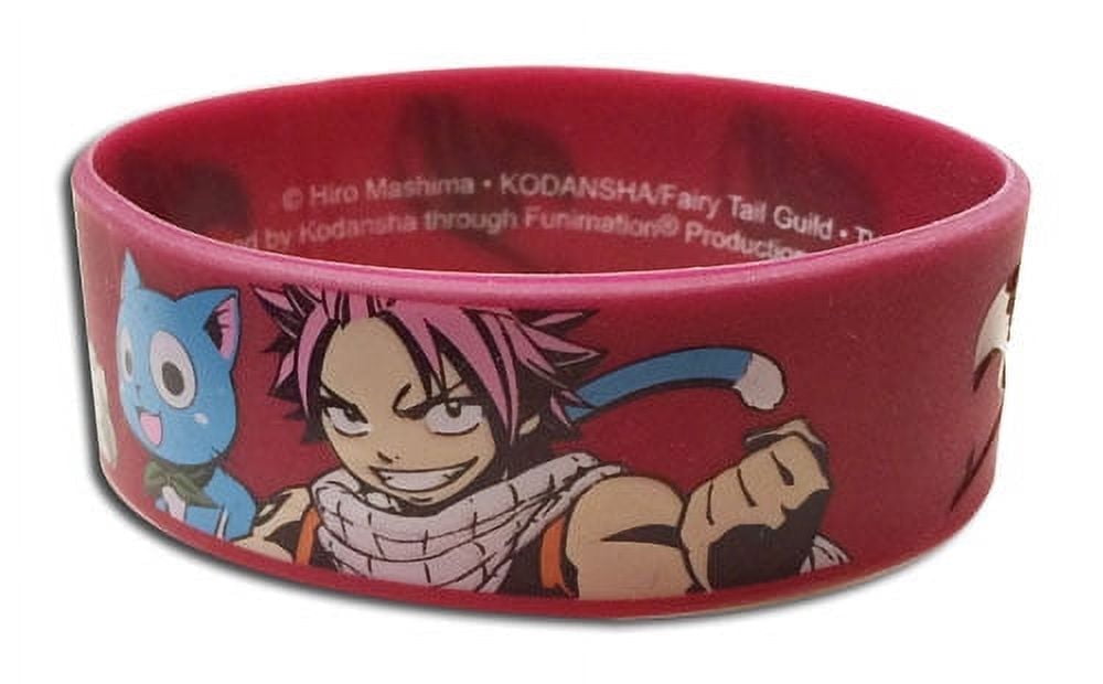 Wristband - Fairy Tail - Natsu & Happy RED New Licensed ge54338
