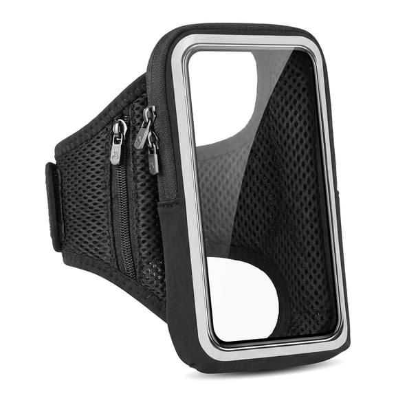 WZB 2-in-1 Running Armband, Wrist Forearm Wearable Holder with Card Slot for Phones up to 7.0 in