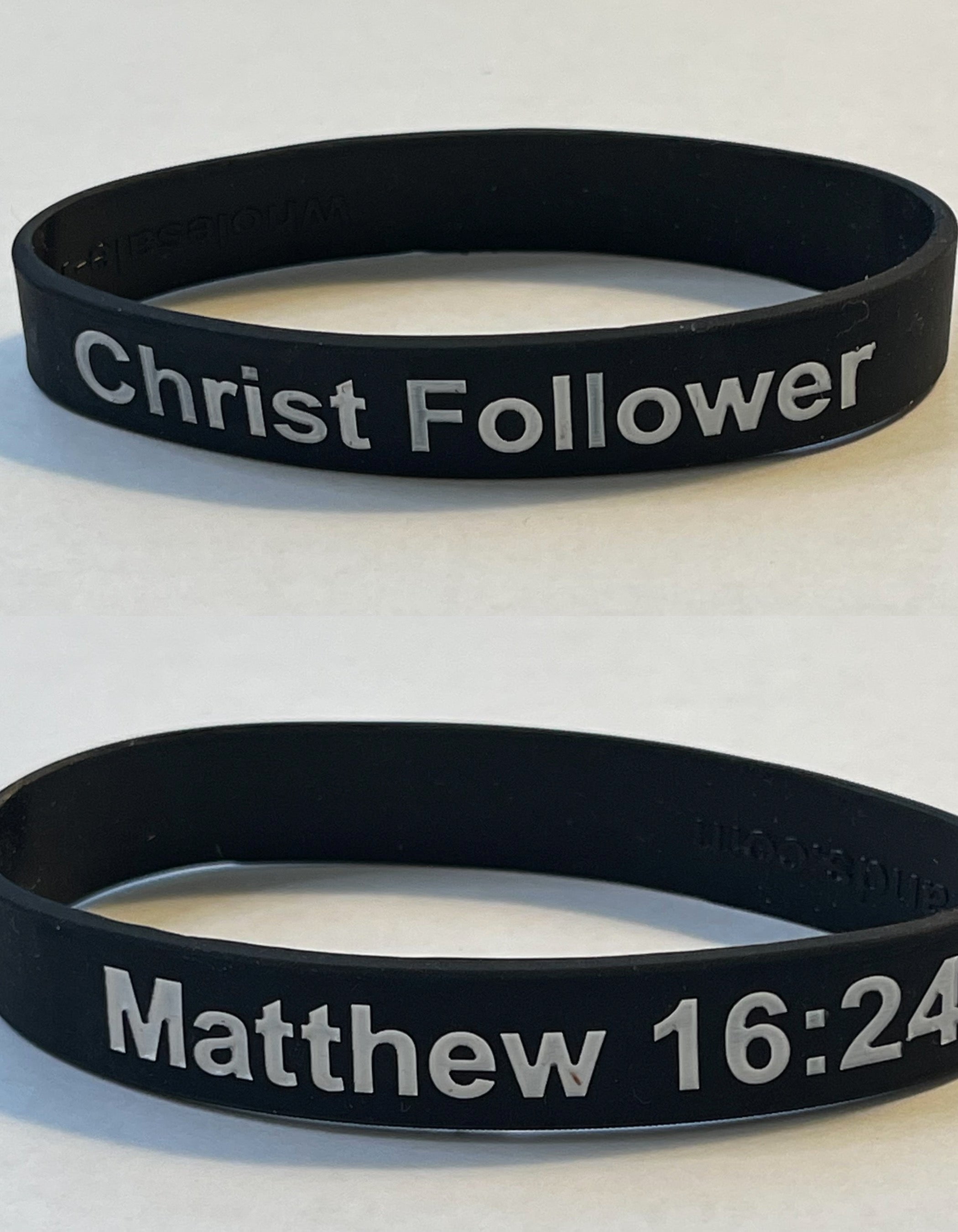 Wristband Silicone Christ Follower Matthew 16:24 (pack of 20) - Walmart.com