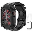 thumbnail image 1 of Wristitani Apple Watch Band, iWatch Bands for Men, TPU Sport Strap with Full Coverage Screen Protector and Shockproof Rugged Case 40mm 41mm 44mm 45mm 49mm for iWatch Series Black 40mm, 1 of 8