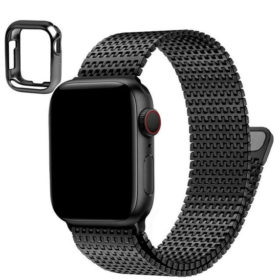 Wristitani Apple Watch Bands 38mm 40mm 41mm 42mm 44mm 45mm 49mm, iWatch Bands Compatible with iWatch Series for Gift, Business, Party and Daily Style Matching Black 38mm