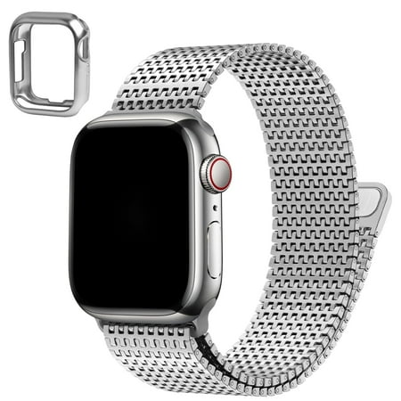 Wristitani Apple Watch Bands 38mm 40mm 41mm 42mm 44mm 45mm 49mm, iWatch Bands Compatible with iWatch Series for Gift, Business, Party and Daily Style Matching Silver 49mm