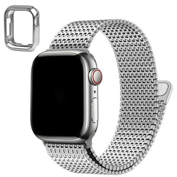 Wristitani Apple Watch Bands 38mm 40mm 41mm 42mm 44mm 45mm 49mm, iWatch Bands Compatible with iWatch Series for Gift, Business, Party and Daily Style Matching Silver 42mm