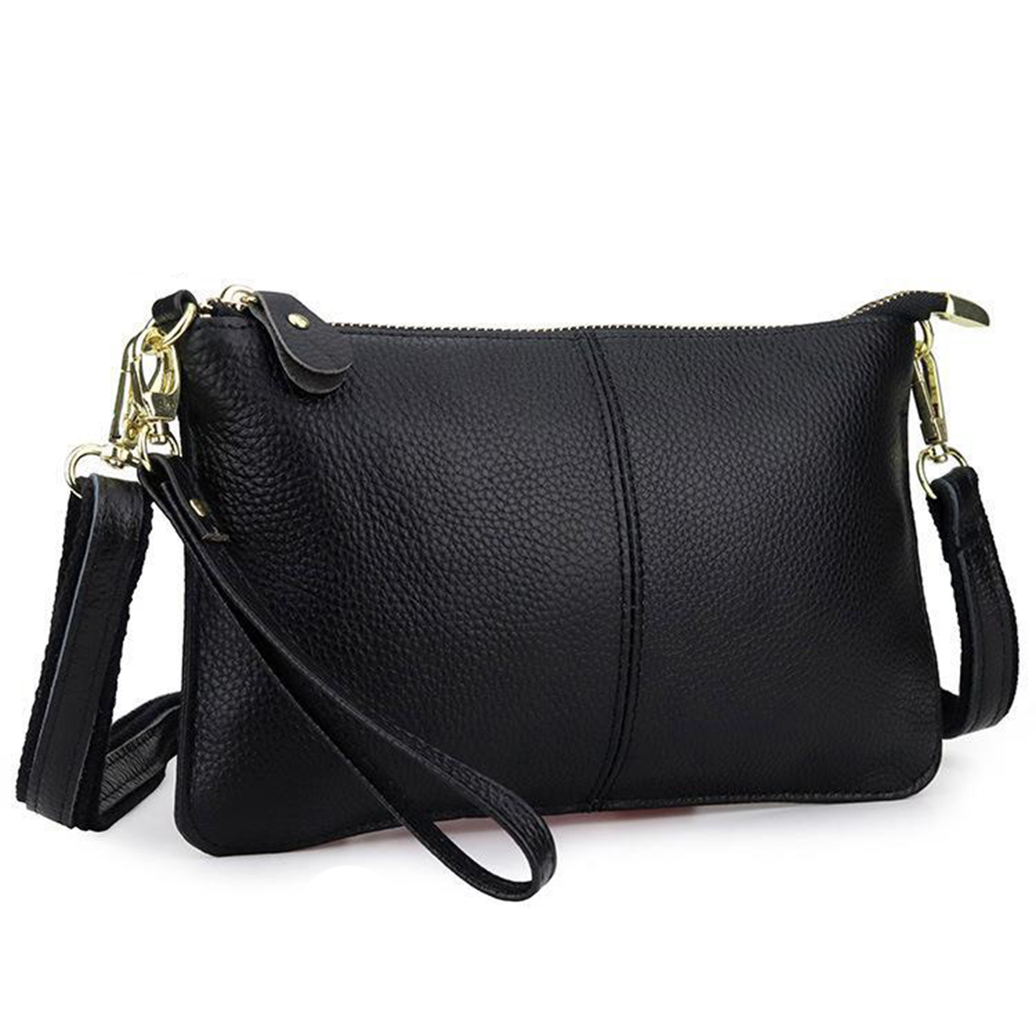 Wristlet Bags, Women's Genuine Leather Wristlet Clutch Cell Phone Bag