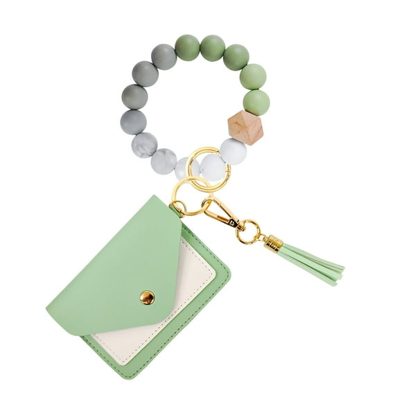 Wristlet Bracelet Keychain Credit Card Holder Purse,Wristlet Wallet Card Wallets,Tassel Key Ring Wallet for Women.