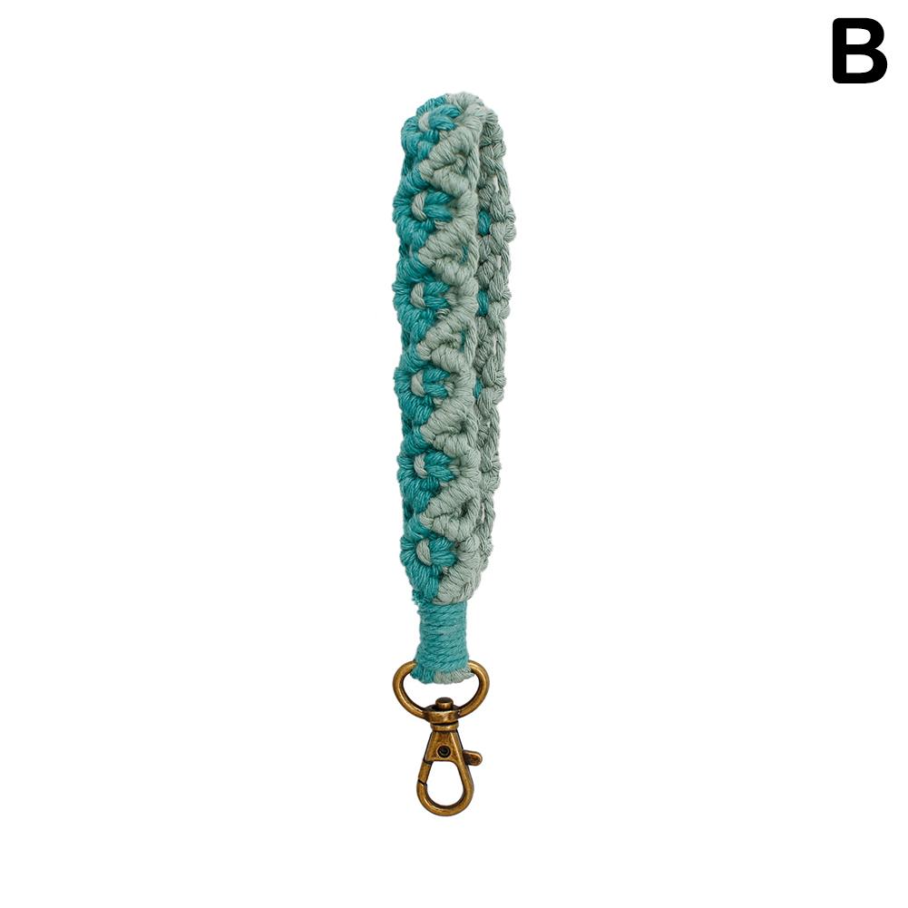 Wristlet Key Chain Macrame Keychain Braided Key Fob Woven Keyring Boho