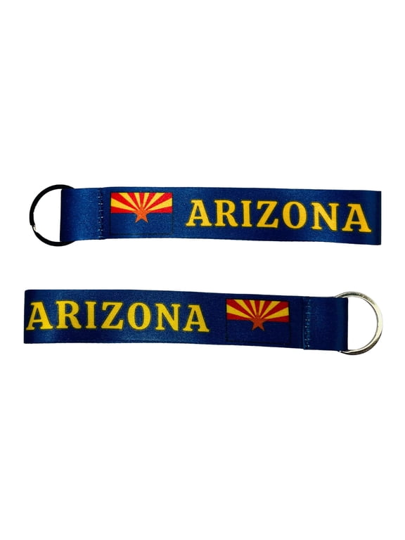Wristlet Keychain - State Flag Arizona - USA - K061 | Hand Loop Key Holder, Travel Souvenir, Lightweight Everyday Accessory