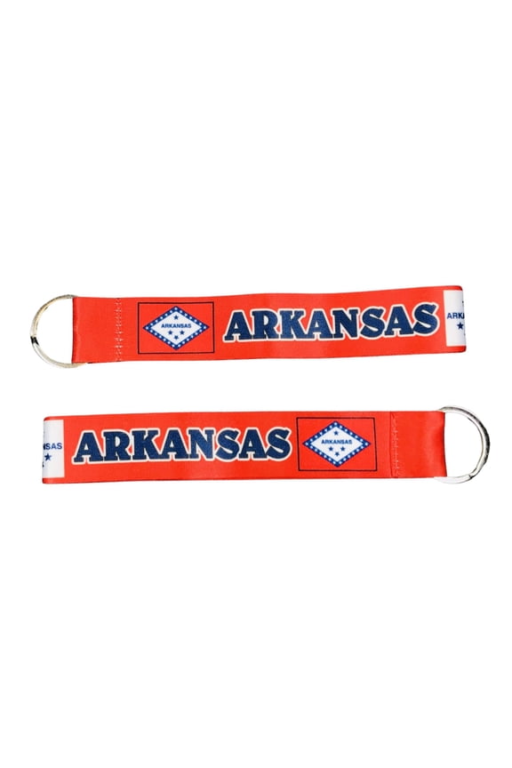 Wristlet Keychain - State Flag Arkansas - USA - K062 |  Flag Keychain for Keys, ID Badge Holder, Phone, and More | Perfect for Badges  ID Holders