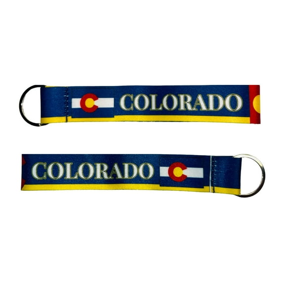 Wristlet Keychain - State Flag Colorado - USA - K065 | Flag Keychain for Keys, ID Badge Holder, Phone, and More | Perfect for Badges ID Holders