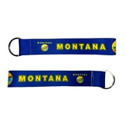 Wristlet Keychain - State Flag Montana - USA - K082 | Flag Keychain for Keys, ID Badge Holder, Phone, and More | Perfect for Badges ID Holders