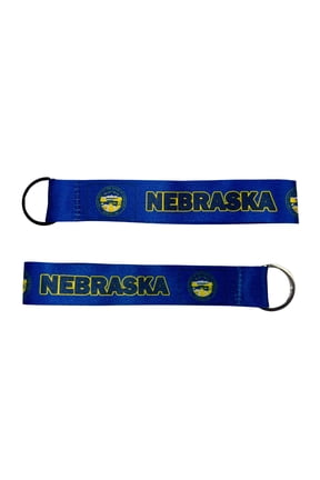 Wristlet Keychain - State Flag Nebraska - USA - K081 | Hand Loop Key Holder, Travel Souvenir, Lightweight Everyday Accessory
