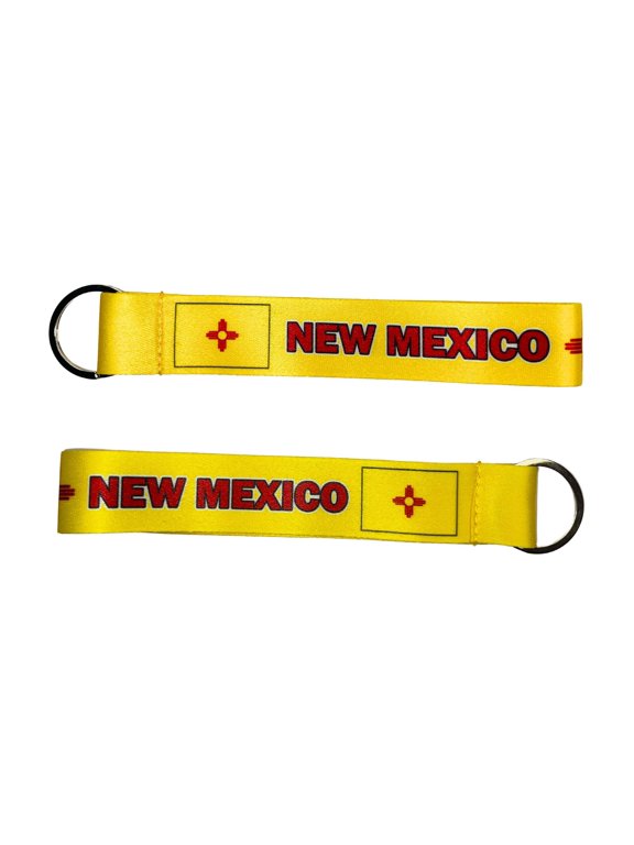 Wristlet Keychain - State Flag New Mexico - USA - K086 | Hand Loop Key Holder, Travel Souvenir, Lightweight Everyday Accessory