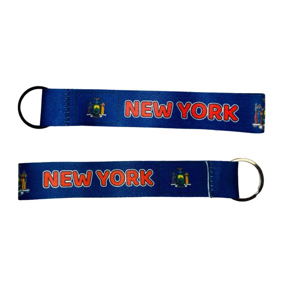 Wristlet Keychain - State Flag New York - USA - K087 |  Flag Keychain for Keys, ID Badge Holder, Phone, and More | Perfect for Badges  ID Holders