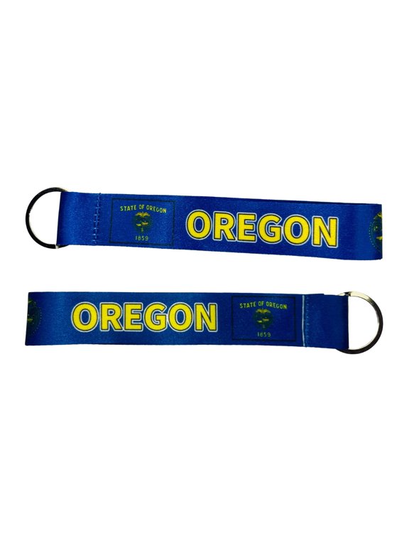 Wristlet Keychain - State Flag Oregon - USA - K109 | Flag Keychain for Keys, ID Badge Holder, Phone, and More | Perfect for Badges ID Holders