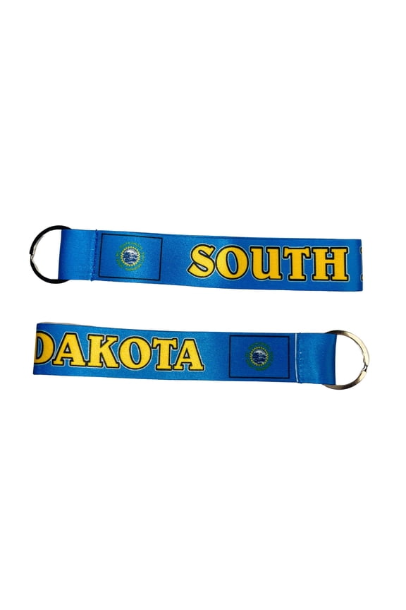 Wristlet Keychain - State Flag South Dakota - USA - K095 |  Flag Keychain for Keys, ID Badge Holder, Phone, and More | Perfect for Badges  ID Holders