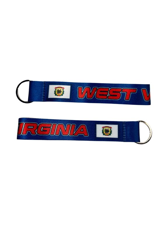 Wristlet Keychain - State Flag West Virginia - USA - K102 | Hand Loop Key Holder, Travel Souvenir, Lightweight Everyday Accessory