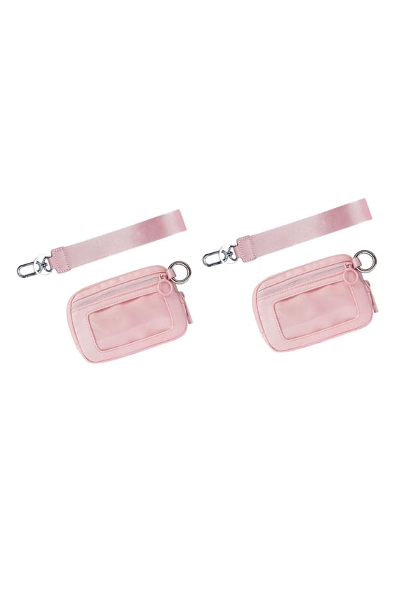 Wristlet Wallet for Women, Waterproof Nylon Card Holder with ID Window and Keychain, Small Zipper Coin Pouch for Phone, Crossbody Travel Wrist Strap Purse with Hook