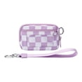 thumbnail image 1 of Wristlet Wallet for Women, Mini Zip Card Case with Clear ID Window Zipper Coin Purse, Lightweight Portable Keychain Wallet (Light Purple), 1 of 8