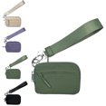 thumbnail image 1 of Wristlet Wallet for Women, Nylon Keychain Coin Purse Pouch Zippered Card Case With Id Window/Hand strap, 1 of 4