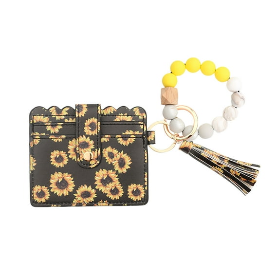 Wristlet Wallet for Women with Keychain – Card Holder Small Wallet Wristlet with Key Ring, Lightweight Travel Purse (G)