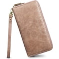 thumbnail image 1 of Wristlet Wallets for Women, Ladies PU Vegan Leather Clutch Wallet Zip around Phone Purse Card Holder Organizer, 1 of 6