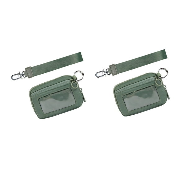 Wristlet Zip Card Case With ID Window Women'S Waterproof Nylon Keychain Wallet, Usupdd 2025 Wristlet Zip Card Case With