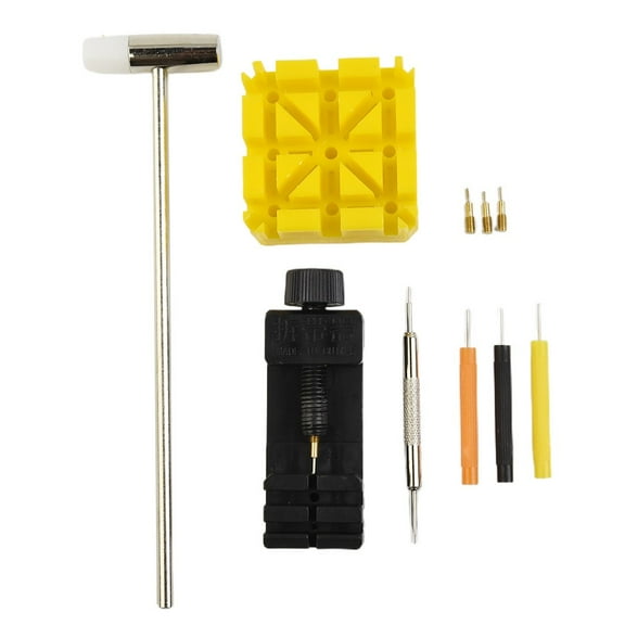 Wristwatch Toolkit Comprehensive 11 Piece Set Suitable for All Users (Black)