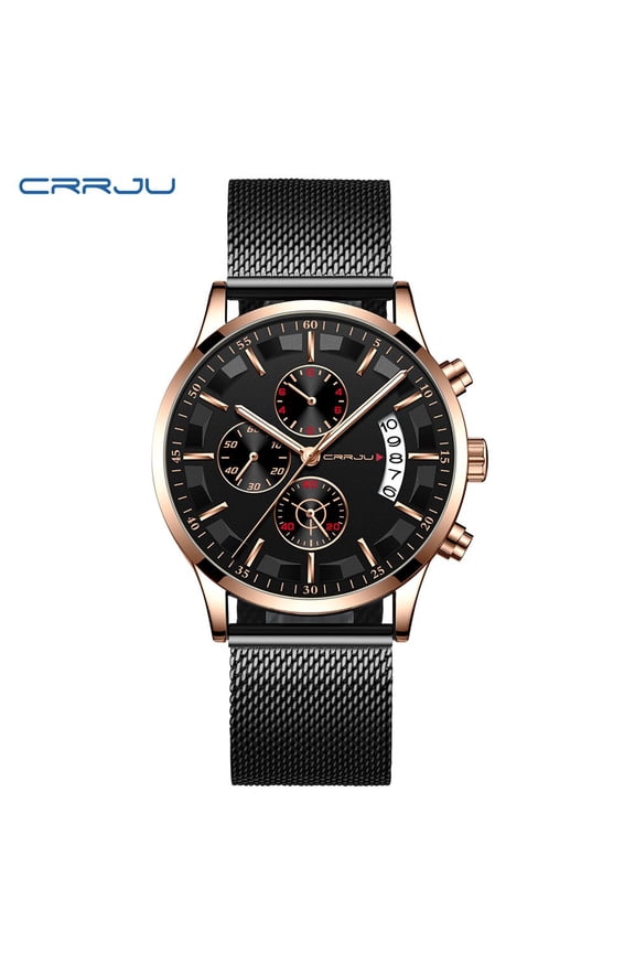 Wristwatches CRRJU watches men's watches men's wristband men's quartz watches men's watches sports men's watches