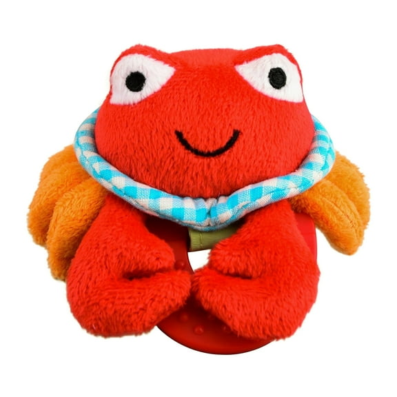 Wristy Buddy Wristy Buddy Soft Crab TeethiRing for Babies 0-6 , 8, 10, 12 Months | Cute Soft Crab Teething Toys & Gloves | Baby Teething Relief Toy Pack | Infant Chew Toys for 3-6 Months, 1 2 3 Years