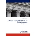 thumbnail image 1 of Writ as a simplified form of civil procedure (Paperback), 1 of 1