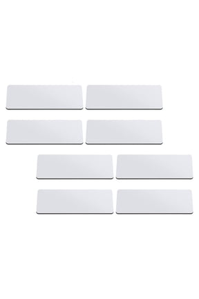 Writable White Name Label with Brooch Pin Sublimation Name Badges with Pin