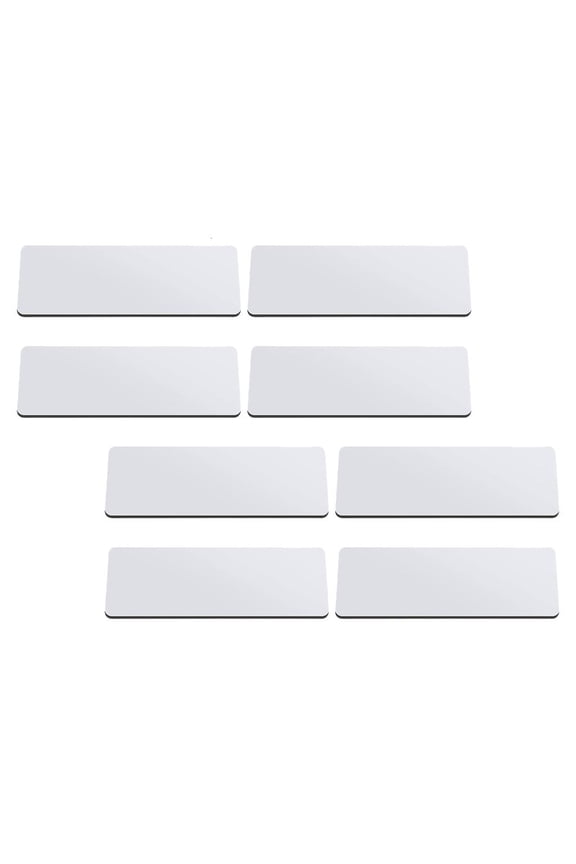 Writable White Name Label with Brooch Pin Sublimation Name Badges with Pin