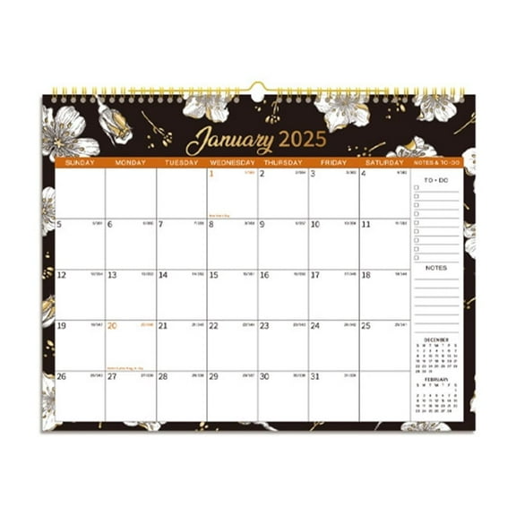 Write 2025 Wall Calendar 12Months Hanging Calendar With Large Writing Blocks Suitable For Daily Monthly Daily Planner To Do List Agenda Schedule Organizer  Floral Design-
