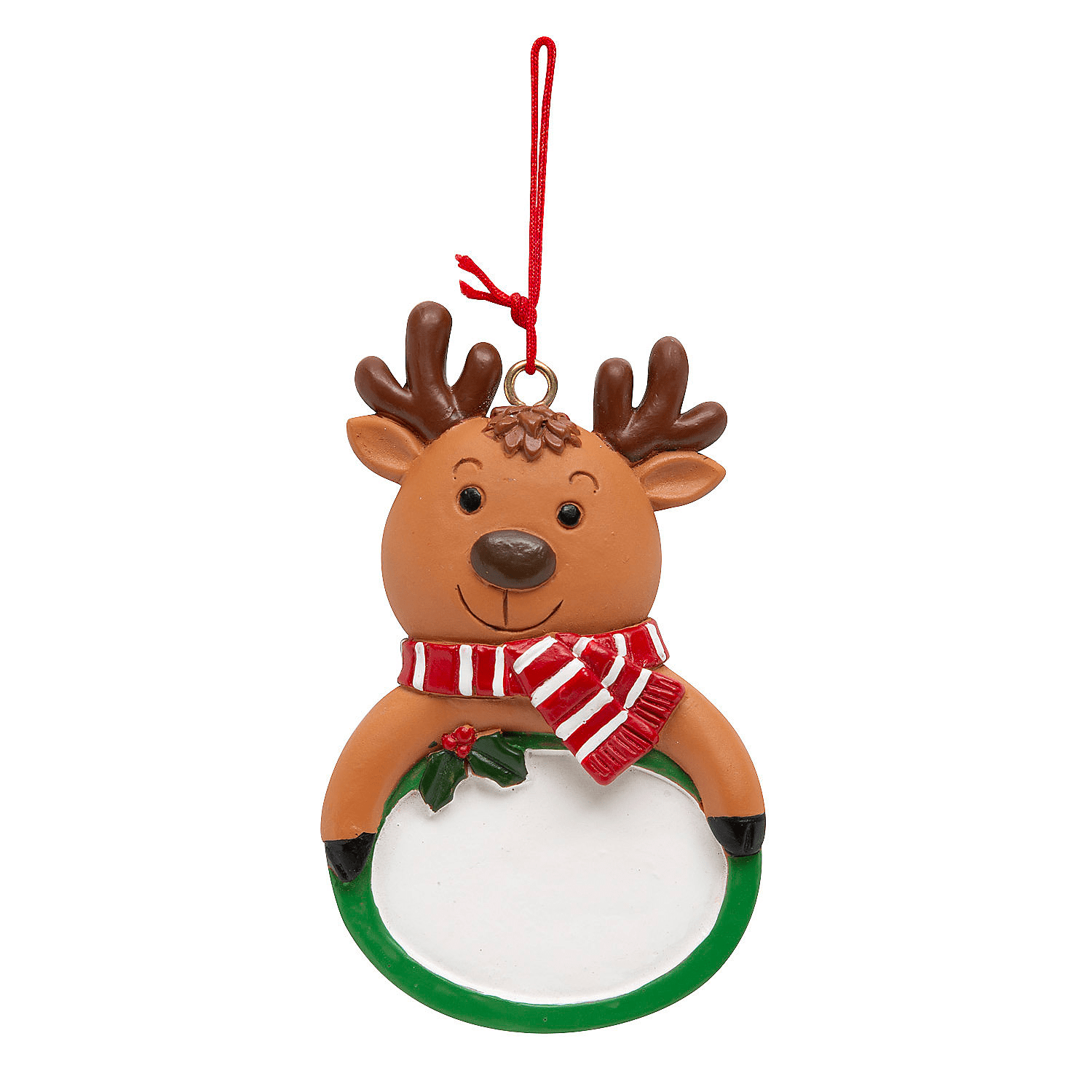 Customizable Resin Reindeer Christmas Ornaments - Set of 12