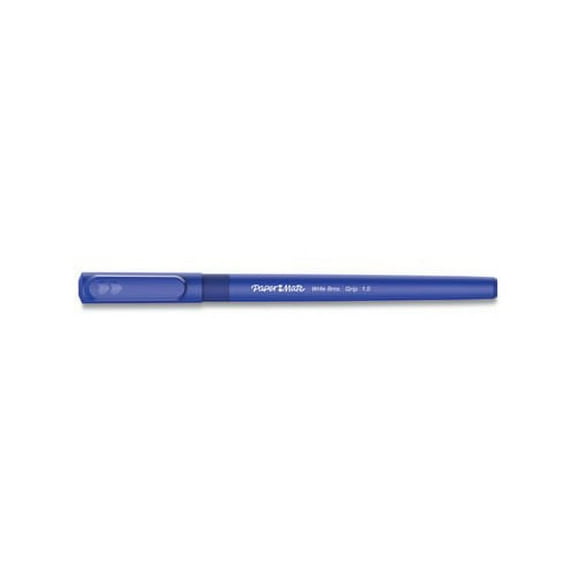 Write Bros. Grip Ballpoint Pen Medium, 1 mm, Blue Ink/Barrel, Dozen