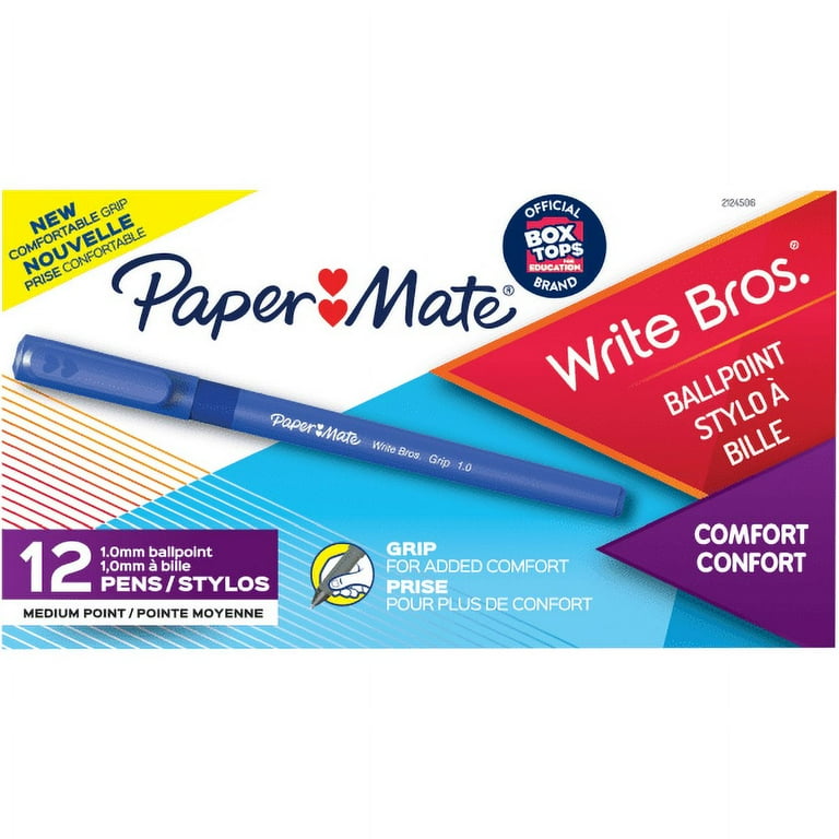Write Bros. Ballpoint Pen, Stick, Medium 1 mm, Blue Ink, Blue Barrel, Dozen Write Bros. Ballpoint Pen, Stick, Medium 1 mm, Blue Ink, Blue Barrel, Dozen