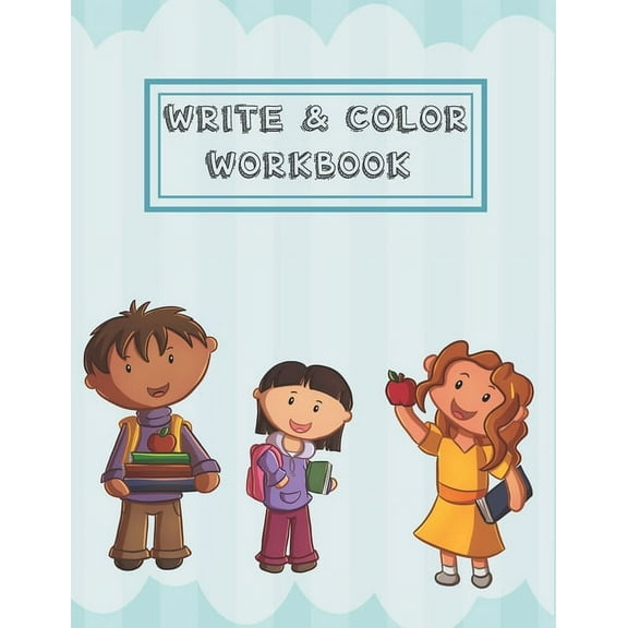 Write & Color Workbook: A handwriting and coloring book for kids learning letters and handwriting.