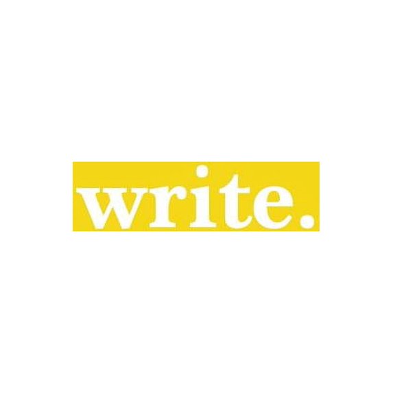 Write. Journal White on Yellow Design
