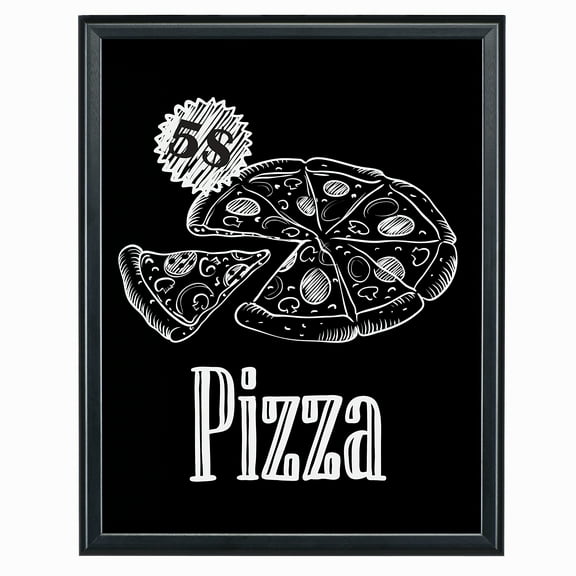 Write On Board - Dry Wipe 22"w x 28"h Writable Area, Black Frame, Black Surface