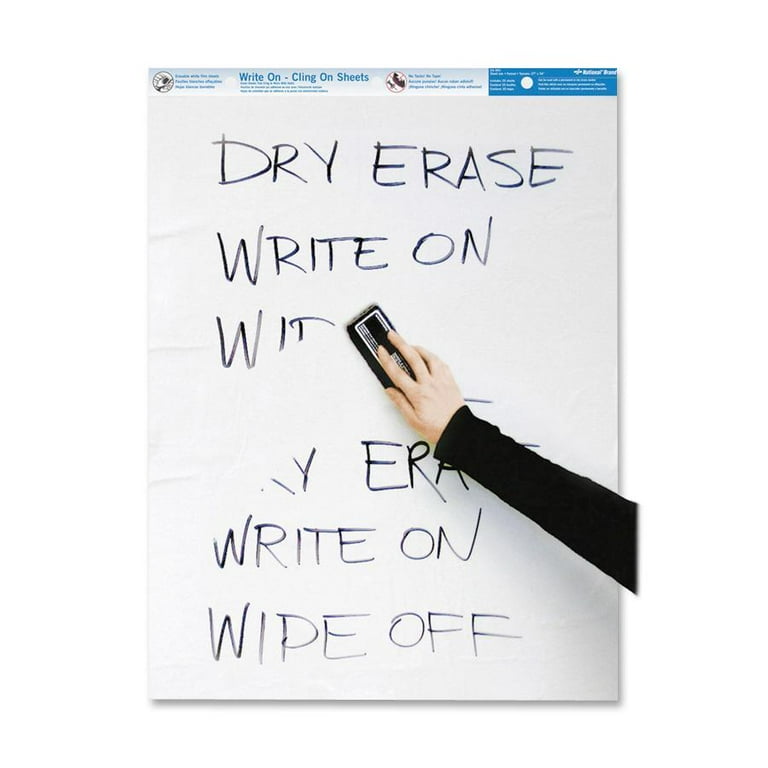 Write On-Cling On Easel Pad, Unruled, 27 x 34, White, 35 Sheets Write On-Cling On Easel Pad, Unruled, 27 x 34, White, 35 Sheets