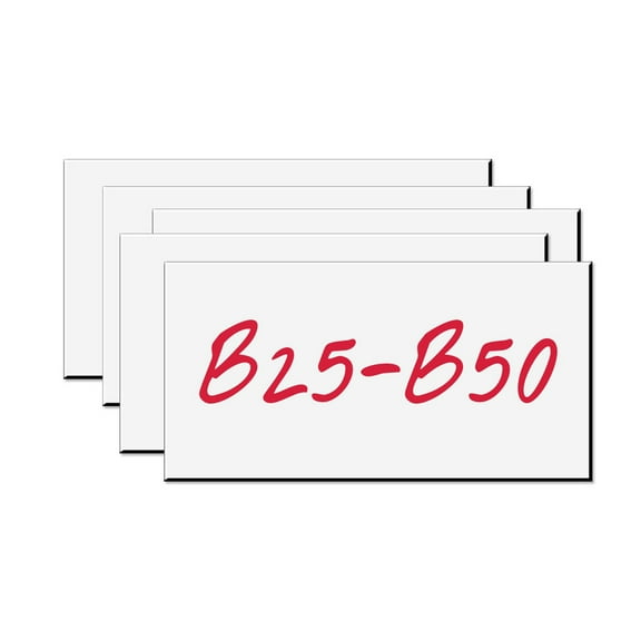 Write-On Magnetic Rack/Shelf Labels White 4 x 2 / 10/Pk