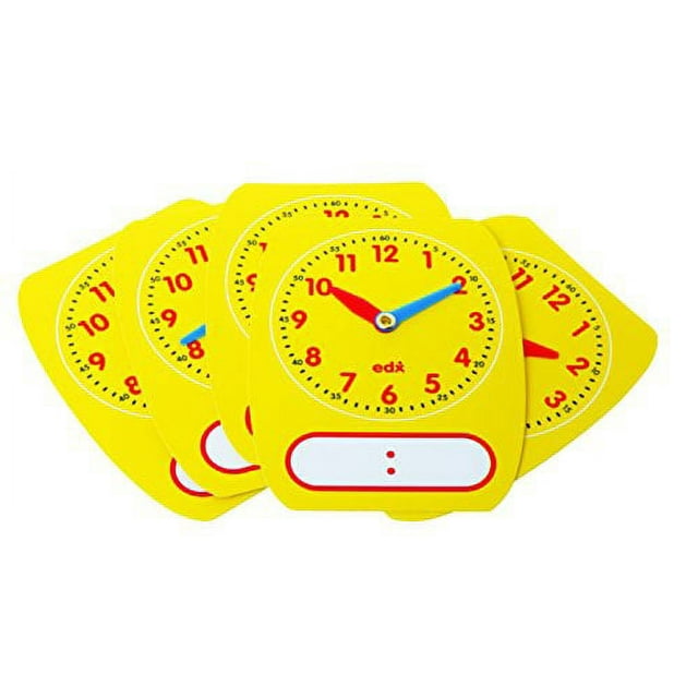 WriteOn WipeOff Clock Dials Set of 5 Clock for Kids Learning to