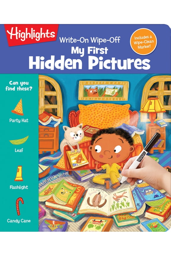 Pre-Owned Write-On Wipe-Off My First Activity Book Write-On Wipe-Off My First Hidden Pictures: Find Hidden Objects, Trace the ABCs and Wipe Clean, Dy Erase Activity Book f, (Spiral-Bound)